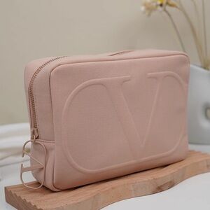 Valentino Pink Pouch Cosmetic Case Makeup Storage Bag